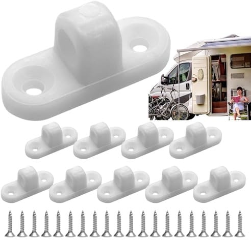 RV Awning Mounting Brackets Replacement,Awning Bracket and Screw Kit Bottom Mounting Bracket Replacement - Portable Lightweight RV Awning Support Accessories for Caravans, Awnings and Camping Tents