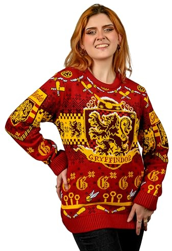 Harry Potter: Gryffindor Weihnachtspullover Geschenk für Damen und Herren
