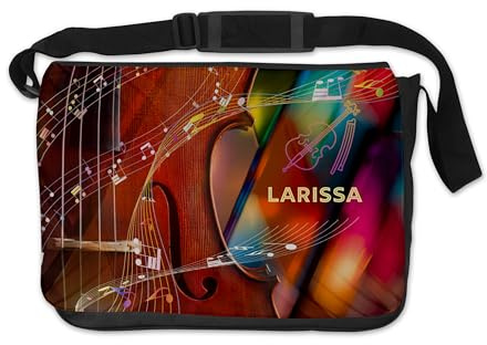 Farbenfrohe Notentasche für Cello mit Namen – Praktisch, personalisierbar und ideal für Musiker – Geschenkidee für Cellisten