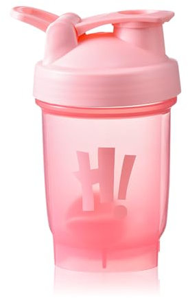 Shaker Cup with Mixing Ball Protein Powder Shaker Bottle 350ml Perfect Sports Bottle Leakproof Flip On Lid Workout Water Bottle for Nutrition Shakes Smoothies Perfect Gym Gift Men Women (Pink)