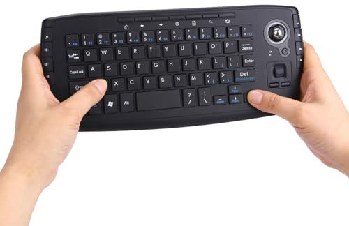 Mini Bluetooth Tastatur, Drahtlose 2,4GHz mit Rad Maus Combo Controller kompatibel mit Smart TV, Laptop, Android TV Box, Windows IOS Fernbedienung