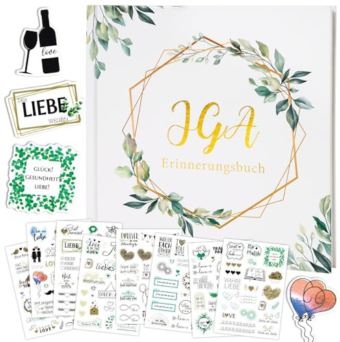BOFUNX JGA Gästebuch zum ausfüllen Erinnerungsbuch 60 Seiten + 8 Blätter Aufkleber Junggesellinnenabschied Frauen Erinnerung Geschenk für Bachelorette Party JGA Party Team Braut Party