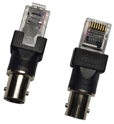 KAQNTUD Adaptador BNC a RJ45 BNC hembra a RJ45 macho para pruebas e inspección de cables coaxiales