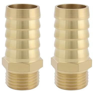 YINETTECH 2 Pièces Raccord Cannelé en Laiton M16 X 1,5 Métrique Vers Adaptateur 16 Mm (5/8) pour Appareils Mécaniques et Plomberie