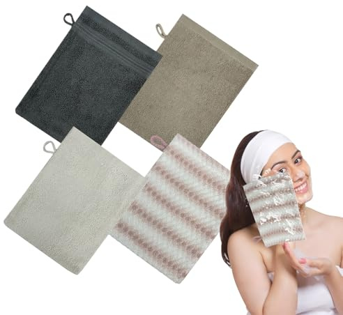 Yianyal Mittone Pour Le Corps | Gant Exfoliant - Gant Lave-Vaisselle En Éponge De Douche Pack De 4 Pièces Doux Soins De La Peau Pour Les Femmes Et Les Hommes Pour Les Mains Et Le Visage Pour