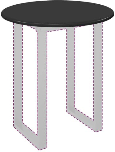 vidaXL Table Top Black 80 x 80 x 1.5 cm Engineered Wood, A Stylish, Round Garden Table Top for Outdoor Dining, Modern Terrace Furniture, Durable Engineered Wood Design Surface