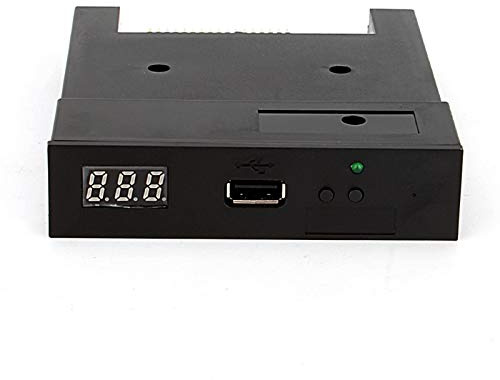 Ticfox Unidad de Disquete, Emulador de Disquete SFR1M44-U100, 1,44 MB 3,5 USB Floppy Diskette Drive con USB SSD Floppy Emulador Compatible con Teclado Musical y Órganos Electrónicos (Negro)