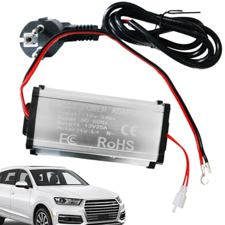 Jiwyunlu 12V Netzteil Für Diesel Heizung - Tragbarer Plug-and-Play Wechselrichter - 230V Auf 12V Netzadapter Für Dieselheizung,Für Campingfahrzeuge LKW Fahrzeuge Camping Roadtrips Zuhause Automobil