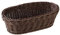 APS Baguette Korb, oval PROFI LINE - Körbchen, Flechtkorb aus Polypropylen - Abmessungen: 28 x 16 cm/Höhe: 8 cm/Farbe: Dunkelbraun
