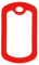pinmart 's Military Style Dog Tag Silikon Schalldämpfer – wählen Sie Ihre Anzahl und Farbe., unisex, rot