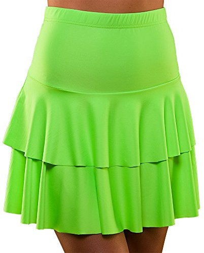 Wicked Costumes Adult 80's Ra Ra Skirt (Neon Green) - XS/S (UK 6-10)