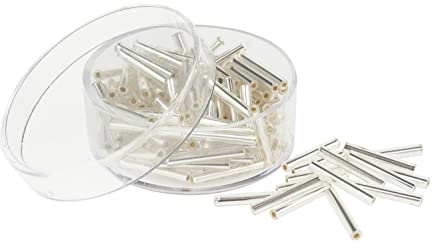 PRACHT Glasstifte mit Silbereinzug 2.2mm Perlen Glas 15mm 13g Kristall