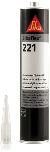 Sika Flex 221 Mehrzweck-Dichtstoff aus Polyurethan, 12 Stück 300 ml, Weiß