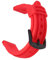 OLLREAR Unisex Silikon Uhrenarmbänder Gebürstete Edelstahl Schnalle 24mm Rot Armbänder Wasserdicht Weiches Gummi Ersatzarmband für Damen und Herren