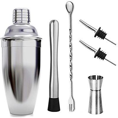Shaker per cocktail in acciaio inox, shaker per vino, Martini, per barman e feste, 550 ml