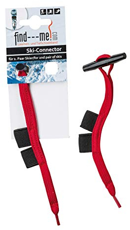 FIND-ME SKI-CONNECTOREN I Ergänzung für 2.Paar Ski I OHNE Lawinen- und Tiefschneeband I Tourenski I Freeride I Ski-Zubehör I Tiefschneefahren I Survival Outdoor Ausrüstung I 2 STK