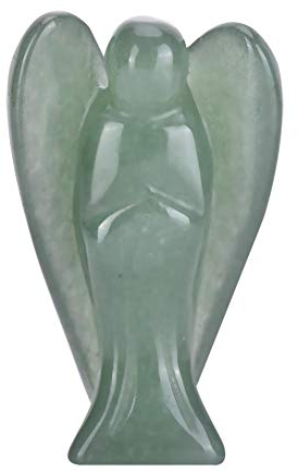 Hztyyier Schutztaschenengel Handgemachte Geschnitzte Stein Engel Figur Skulptur Natürlicher heilender Kristalledelstein für Hauptdekoration(#3)