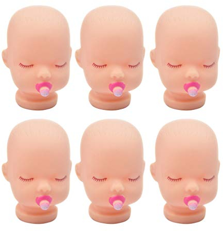 Healifty 10 stücke Vinyl Baby Puppe Kopf Baby nippel DIY Handwerk für künstler Hand malerei Puppe körperteil ersatz Keychain Baby Shower Party Favor