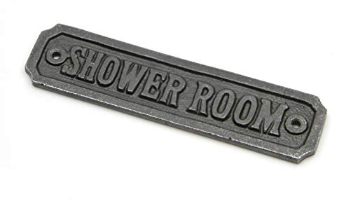 Oakcrafts Cast Iron Shower Room Door Sign - 145mm x 35mm