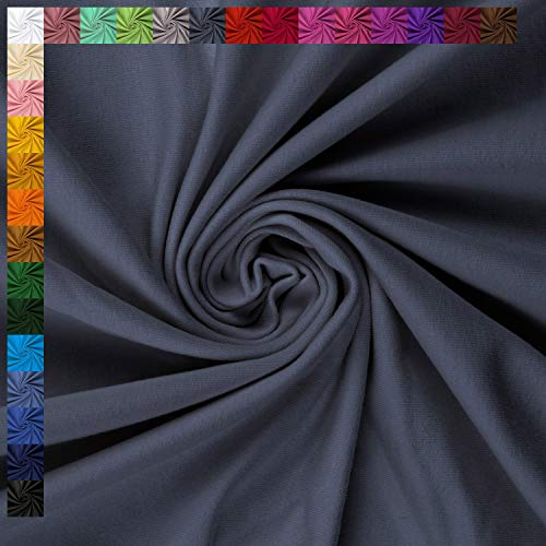 Sweatstoff Eike von Swafing, angeraut, anthrazit, STANDARD 100 by OEKO-TEX (50cm x 155cm)