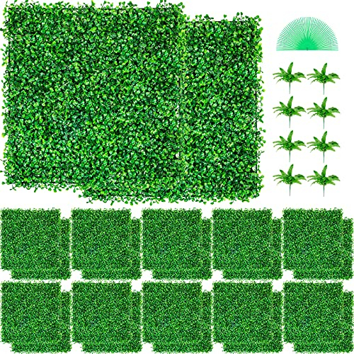 VEVOR Künstliche Pflanzenwand 24 STK. 20 x 20 Zoll, Sichtschutz Hecke Künstlich Grün, Künstliche Buchsbaumplatte PE, Sichtschutz Kunstpflanzen 50 x 50 cm Sichtschutzhecke Wanddekoration Pflanzenwand