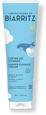 Laboratoires de Biarritz - Babypflege Bio-Zertifizierte Windelcreme - Hypoallergen - Hautverträglichen Formel - 75 ml - Made in France