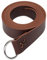 Linghe Mittelalterlicher Leder Wikinger Rindsseilgürtel LARP Renaissance Gürtel O-Ring (Braun)
