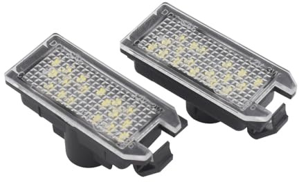Malcayang 2 STÜCKE Weiß LED-Kennzeichenleuchte Hintere Kennzeichenleuchte Rücklicht Ersatz für Jeep Grand Cherokee Compass Patriot, Fiat 500, Dodge Viper, Maserati Levante