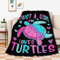 Just Girl Who Loves Turtles Decke, weiche Decken und Überwürfe, Flanell, gemütlich, leicht, Geschenk, perfekt für Bett, Sofa, Couch, 60 x 50 cm, Größe M für Teenager