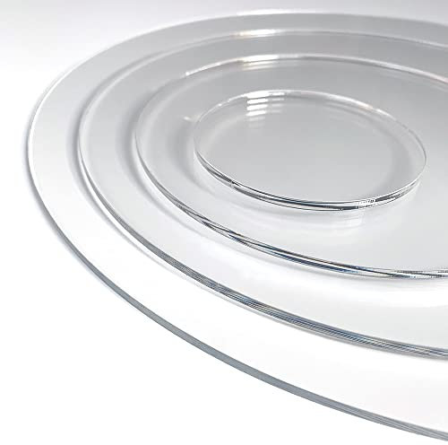 Rond Verre Acrylique Transparent. Rond en Verre Acrylique. Plaque Ronde Acrylique Transparente. Disque Plastique Acrylique. Cercle Acrylique Transparent - 100 cm (1 000 mm) - - 4 mm -