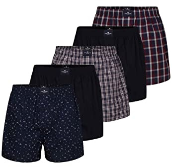 TOM TAILOR Herren Boxershorts Unterhosen Web Shorts 5er Pack 5