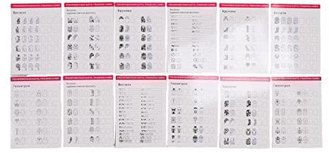 Nail Training Mat Stereograph Washable Reusable Multi Nail Shapes 12 Modes Nail Art Practice Sheet for Nail Artist