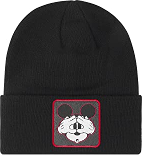 Mütze für Damen und Herren, Disney, Mickey, weich und warm, Schwarz , Einheitsgröße