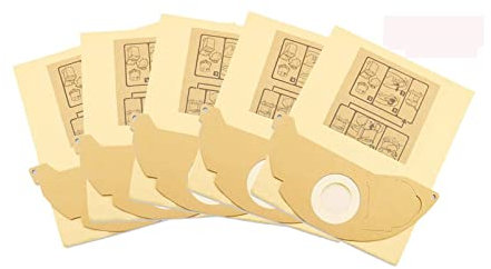 BENSOI Aspirateur Papier Sac à poussière Sac Filtre Compatible avec karcher SE 5.100 SE 6.100 2501 2601 3001 A 2120 NT 181 Pro SE 2001 SE 3001 (Color : 5PCS)