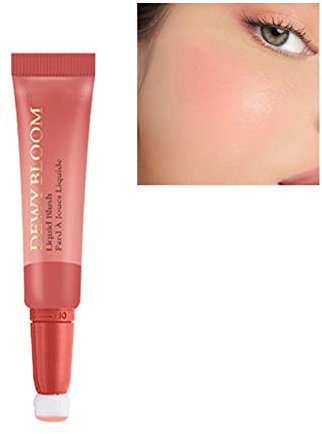 Liquide Blush Maquillage with Cushion Applicator - Fard À Joues Stick Imperméable de Longue Durée, Lightweight Cream Stick Makeup (Ravishing)