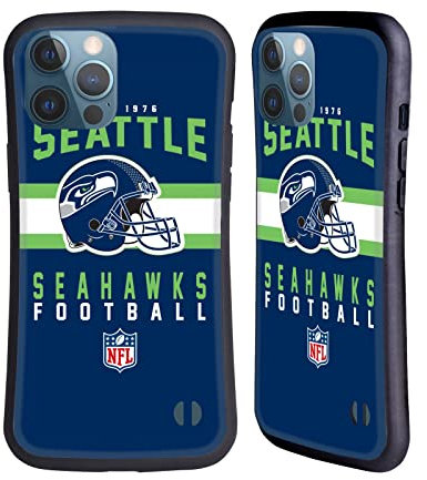 Head Case Designs Offizielle NFL Helm-Buchdruckerkunst Seattle Seahawks Graphics Hybride Handyhülle Hülle Huelle kompatibel mit Apple iPhone 13 Pro Max