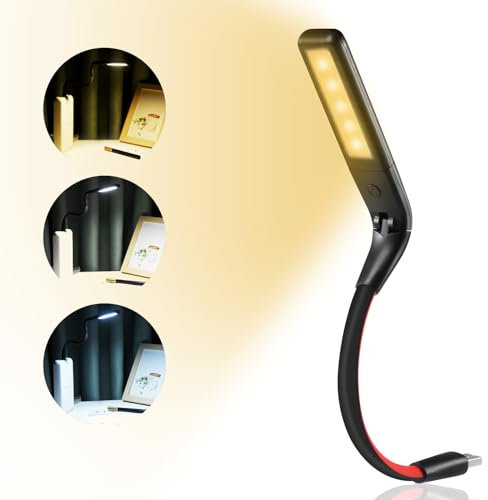 USB LED Light for Laptop Lamp, Brighter Gesture Sensing USB Lights 3 Color Temp Stepless Dimming Brightness USB Reading Lamp Eye-Care Flexible Portable Lights for laptop Keyboard Reading Camping