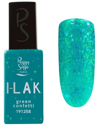 Peggy Sage - Vernis semi-permanent I-LAK - Green Confetti 11mL