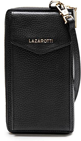 Lazarotti Bologna XL Leder Damen-Geldbörse & Handytasche (2-in-1) | 16 Kartenfächer | zum Umhängen mit RFID-Schutz 11 x 3,5 x 19 cm