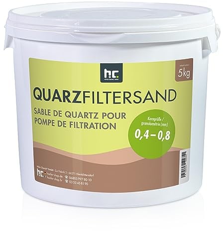 Höfer Chemie 5 kg Quarzsand Filtersand 0,4-0,8 mm für Sandfilter Pool Schwimmbad