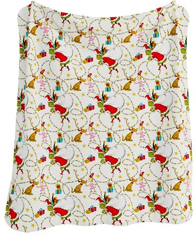 Franco Dr. Seuss The Grinch Holiday Bedding Superweiche Plüsch-Micro-Raschel-Decke, 228,6 x 228,6 cm, offizielles Lizenzprodukt