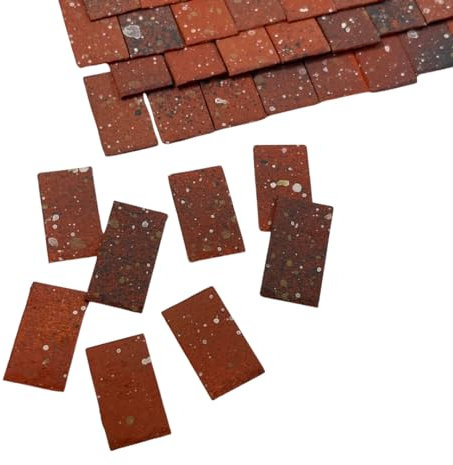 1:24th Scale Miniature Model Dollhouse + Diorama Roof/Wall Tiles Styrene Weathered Terracotta 250 per bag
