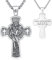St. Christophorus Halskette 925 Sterling Silber Christophorus Kreuz Anhänger, Religiöse Halsketten Amulett Schmuck Geschenke für Damen und Herren