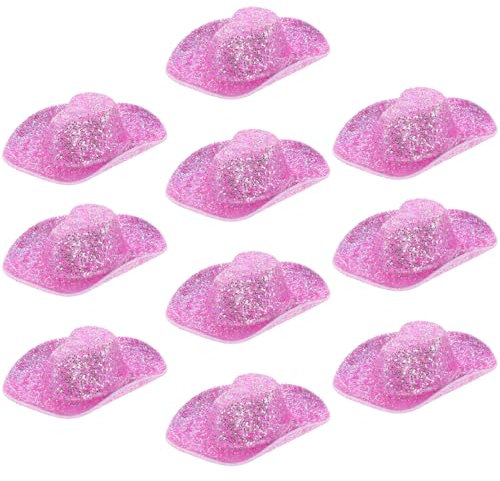 TOVINANNA 10st Mini-cowboyhut Kleine Hütchen Für Die Flasche Kleine Hüte Miniaturhut Hutminiatur Mini-caps Winziges Hutornament Puppenmütze Mini-Hut Stoff Puppenhaus Weinflasche Violett Baby