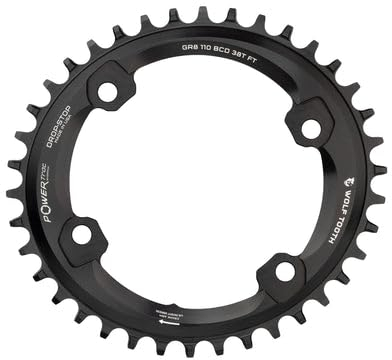 Wolf Tooth Oval 110 BCD Asymmetrisches 4-Bolzen Kettenblatt für GRX Kurbeln Drop-Stop ST 42T