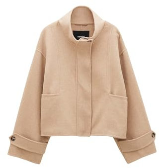 someday Damen Jacke | Kurzjacke VARAH Detail Loose aus weichem Woll Mix Cashmere Cream Melange, 40