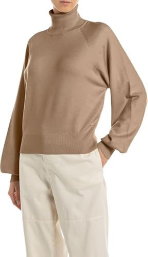 REPLAY Damen DK3904 Pullover, 618 Camel, M