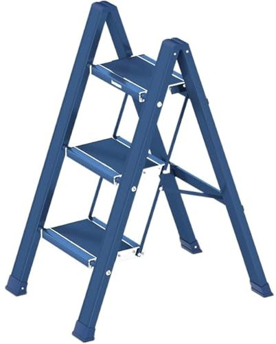 ZQDUFEA Trittleiter aus Aluminiumlegierung mit rutschfestem Pedal, Tritthocker mit Handläufen, Leichter Schuhregal, Ausstellungsständer, Blumenständer