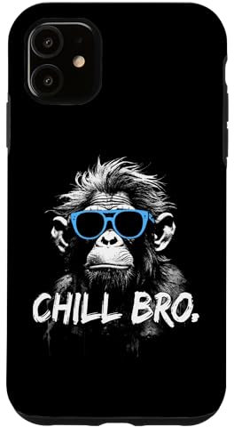 Hülle für iPhone 11 CHILL BRO - Cooler Affe mit Sonnenbrille Geschenkidee Gamer
