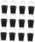 YARNOW 12 Ensembles Pot de Fleur planteur Pot de Plante d'intérieur égouttoirs pour Pots Usine bassine Plastique Jardiniere Plastique jardinieres Exterieur Pot à bonsaï Pot de semis Black